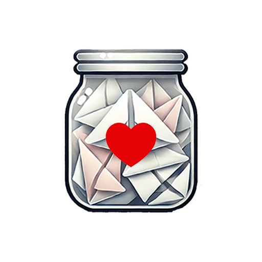 Love Notes jar filled with paper notes